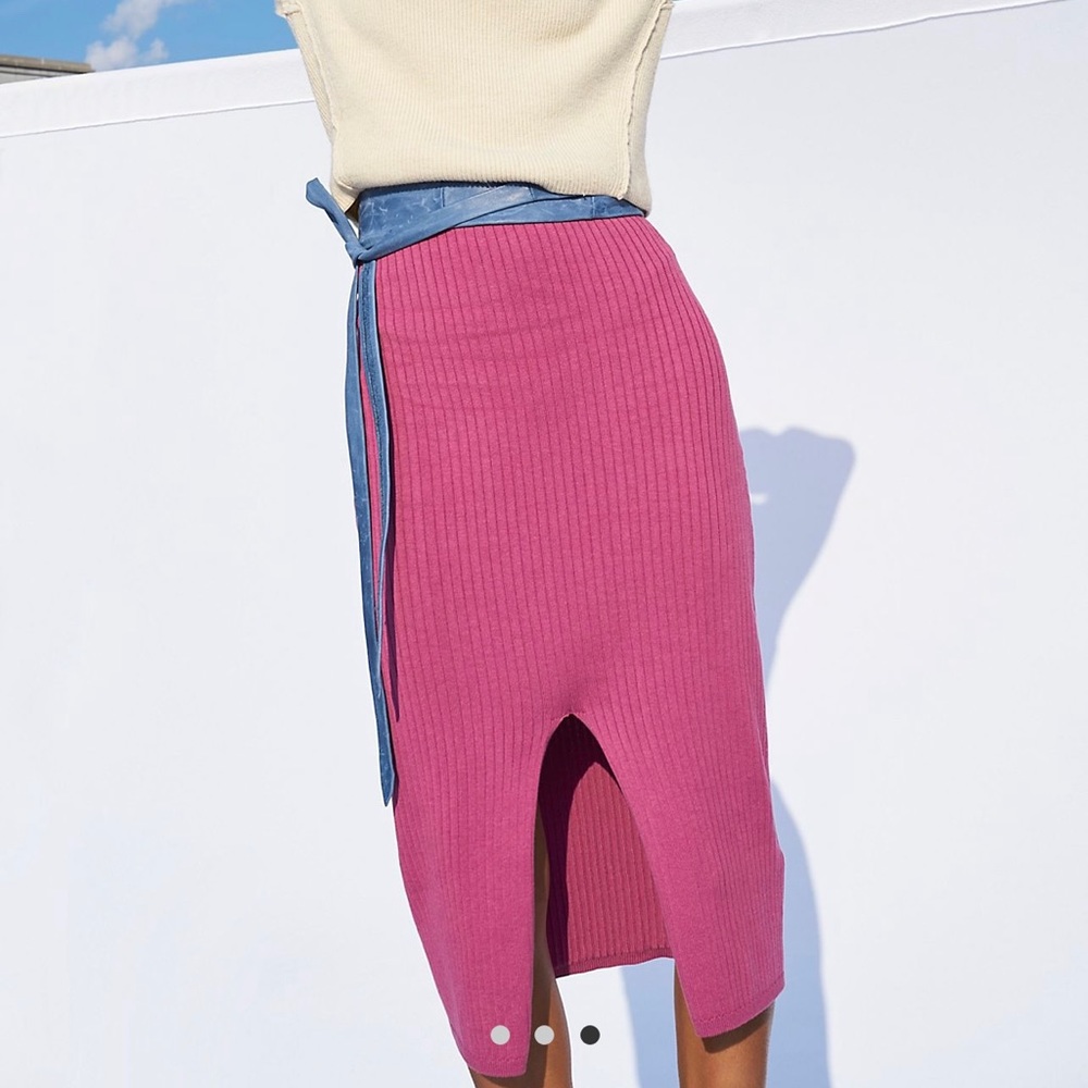 Free People Ribbed Knit Skirt